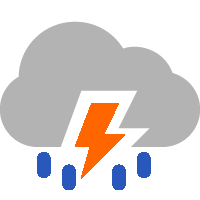 Lokaal onweerachtige regen